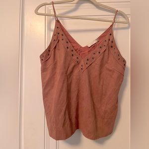 Lush faux suede tank top